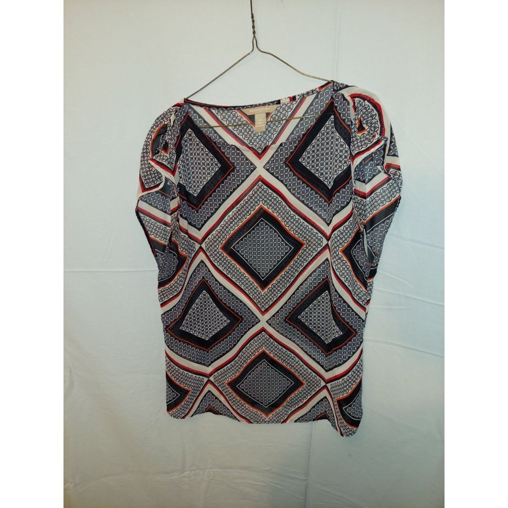 Banana Republic Factory Lightweight sheer black, white and orange designs sleeve